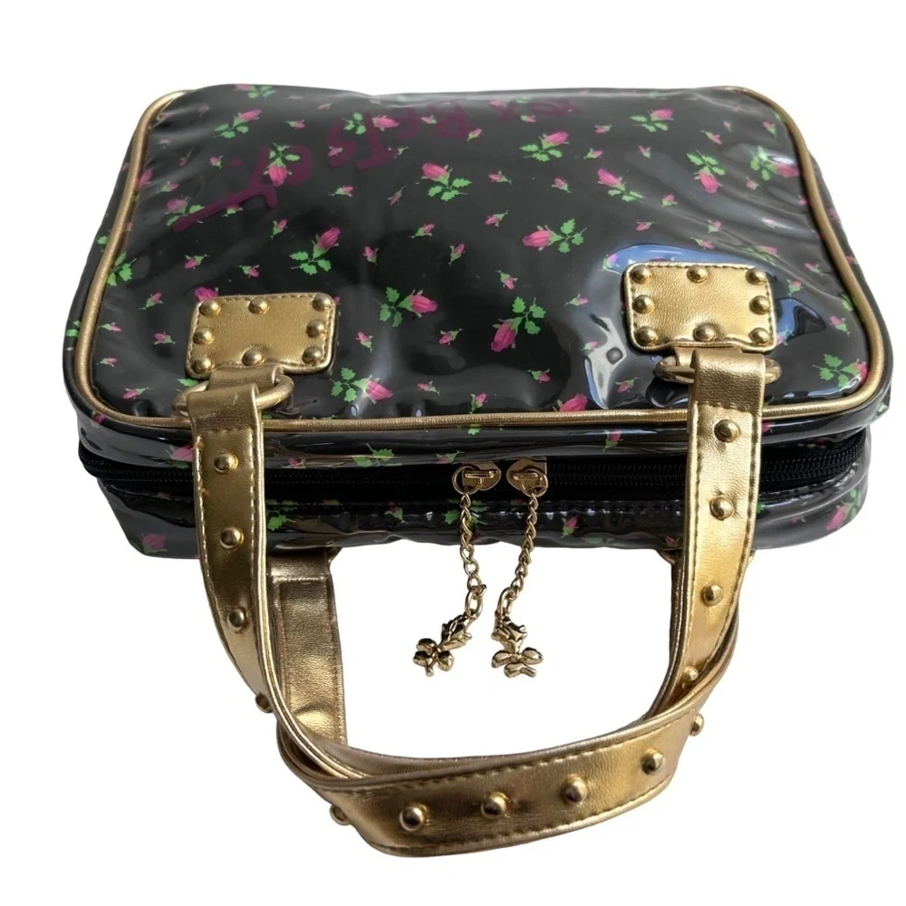 Betsey Johnson 2 Handle Cosmetic Make-Up Case LIKE NEW